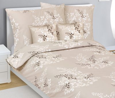 Povlečení bavlněné Béžová,Hnědá 90/306{% if variant.name %} – 140x200 cm, 70x90, 40x40 cm SADA 2 ks{% endif %}
