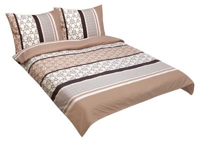 Bavlněné povlečení na dvoudeku Béžová 90/369{% if variant.name %} – 200x220 cm, 2ks 70x90 cm (200 cm šířka x 220 cm délka prodloužená){% endif %}