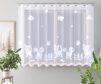Dětská kusová záclona Kočička 150x305 cm{% if product.brand.name %} – Olzatex{% endif %}