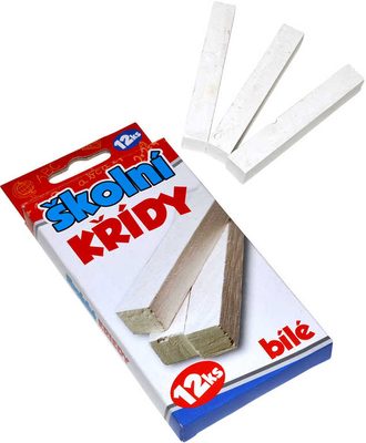 Křídy dětské bílé školní set 12ks hranaté 8cm v krabičce{% if product.brand.name %} – _Ostatní 1_{% endif %}