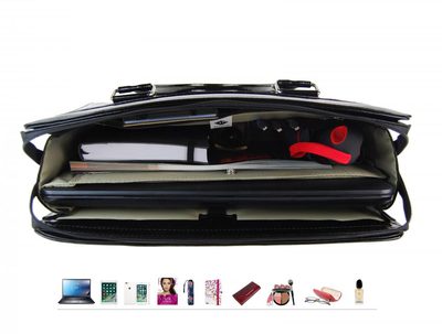 LC-01 starorůžová matná dámská kabelka pro notebook do 15.6 palce – fotka 3