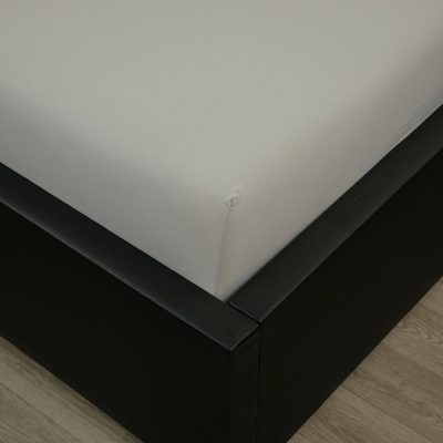 Jersey prostěradlo s lycrou jednolůžko 90x200cm světle šedé – fotka 1