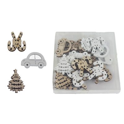 Vánoční přízdoby, 24 ks D6424 - 2,5 - 3,4 x 0,3 x 2,2 - 3,5 cm{% if product.brand.name %} – {% endif %}
