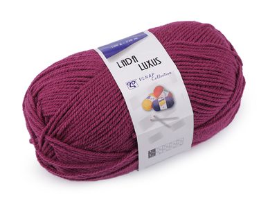 Pletací příze Lada Luxus 100 g{% if variant.name %} – 4 (54795) vínová fuchsie{% endif %}