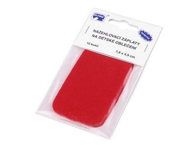 Nažehlovací záplaty 7,6x4,9 cm balení 10 kusů{% if variant.name %} – 3 červená{% endif %}
