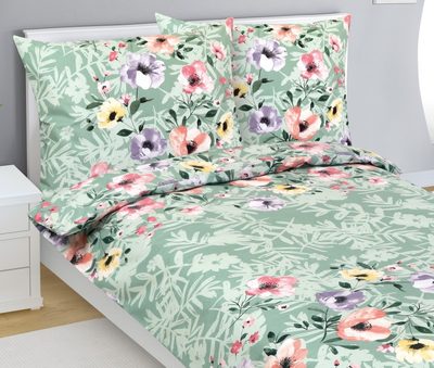 Povlečení bavlněné Zelená,Růžová,Fialová 90/619{% if product.brand.name %} – {% endif %}