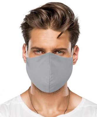 Ústní rouška bavlněná na gumičku s vnitřní kapsou - délka oblouku 18cm uni šedá{% if product.brand.name %} – Bellatex{% endif %}