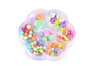 Sada plastových korálků v boxu{% if variant.name %} – 4 mix{% endif %}