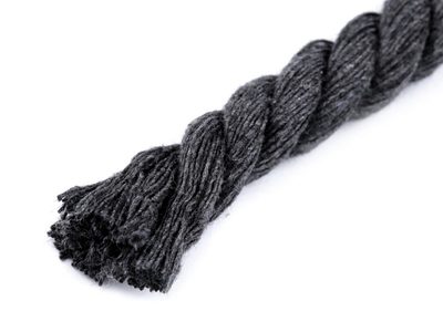 Bavlněná šňůra kroucená Ø12 mm návin 10 metrů{% if variant.name %} – 3 šedá - tmavá{% endif %}