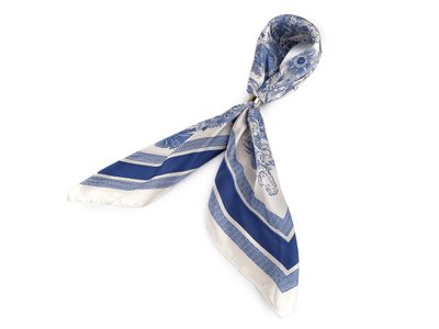 Saténový šátek se sponou 65x65 cm{% if variant.name %} – 2 modrá{% endif %}