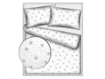 Bavlněné povlečení LUX - Pampelišky - bílé 140x200 + 70x90 cm{% if product.brand.name %} – Olzatex{% endif %}