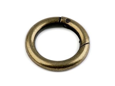 Karabina kulatá na kabelky / kroužek na klíče Ø25 mm{% if variant.name %} – 4 staromosaz{% endif %}