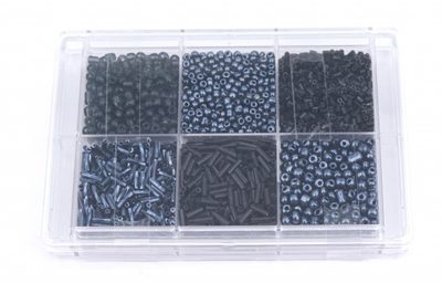 Korálky skleněné sada  80g černá{% if product.brand.name %} – Galanterka{% endif %}