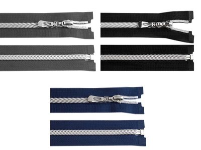 Spirálový zip se stříbrnými zoubky šíře 7 mm délka 75 cm{% if product.brand.name %} – Stoklasa{% endif %}