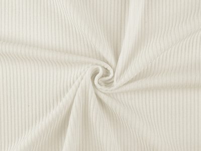 Žebrovaná šatová pletenina / svetrovina METRÁŽ{% if variant.name %} – 8 (294 g/m²) Off White{% endif %}