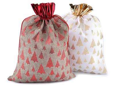 Dárkový vánoční / mikulášský pytlík 30x40 cm imitace juty{% if product.brand.name %} – Stoklasa{% endif %}