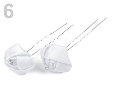 Vlásenka s látkovým květem 25x80mm 230209 2ks – fotka 2