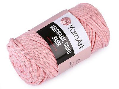 Pletací příze Macrame Cord 3mm 250 g{% if variant.name %} – 4 (767) lososová tmavá{% endif %}