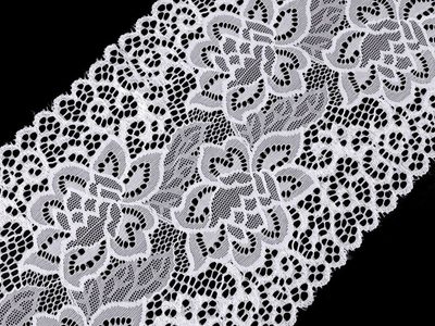 Elastická krajka / vsadka / běhoun šíře 17,5 cm METRÁŽ{% if product.brand.name %} – Stoklasa{% endif %}