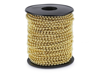 Perlový řetěz Ø3 mm návin 25 m{% if variant.name %} – 3 zlatá{% endif %}