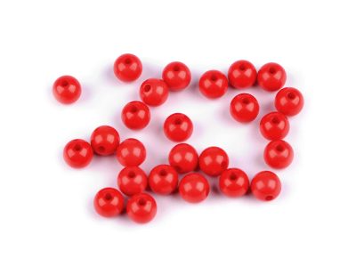 Plastové korálky Color Ø8 mm 7 g{% if variant.name %} – 5 červená{% endif %}