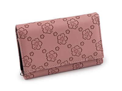 Dámská peněženka s květy 10x15 cm{% if variant.name %} – 2 pudrová{% endif %}