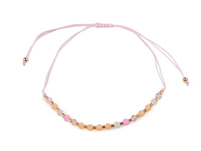 Náramek shamballa broušené korálky s AB efektem{% if variant.name %} – 4 růžová nejsv. lososová{% endif %}