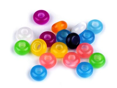 Plastové korálky s velkým průvlekem Ø14 mm 20 kusů{% if product.brand.name %} – Galanterka{% endif %}