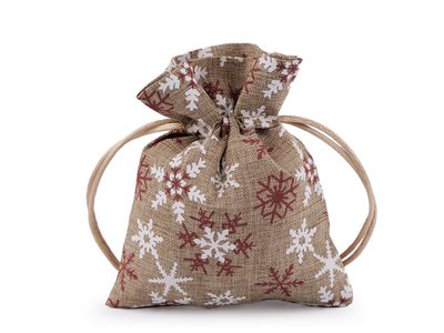 Dárkový vánoční pytlík 10x13 cm{% if variant.name %} – 3 přírodní stř.{% endif %}