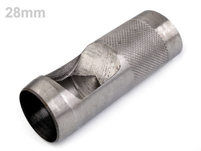 Výsečník / děrovač na látky Ø25 mm, Ø26 mm, Ø28 mm, Ø32 mm{% if variant.name %} – 28 mm barva nikl{% endif %}
