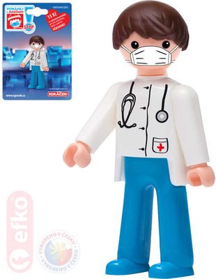 IGRÁČEK s rouškou figurka Doktor Pomáhej s Igráčkem limitovaná edice – fotka 1