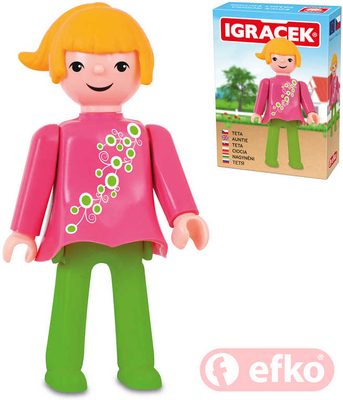IGRÁČEK Tetička figurka 7,5cm rodina v krabičce STAVEBNICE – fotka 1