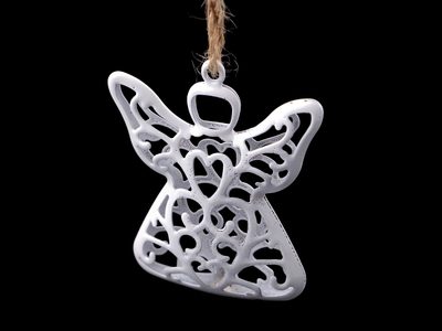 Kovový anděl k zavěšení 3D{% if product.brand.name %} – Stoklasa{% endif %}