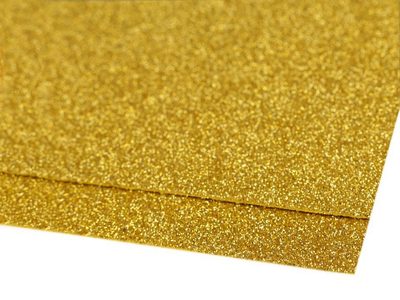 Pěnová guma Moosgummi s glitry 20x30 cm 2 kusy{% if variant.name %} – 5 zlatá{% endif %}