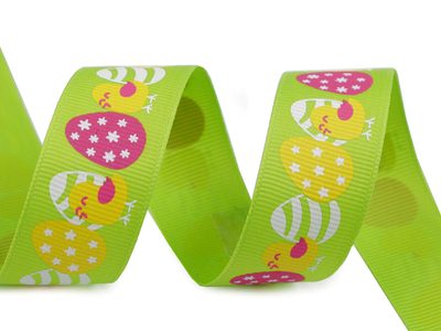 Velikonoční rypsová stuha šíře 25 mm{% if variant.name %} – 2 zelená sv.{% endif %}