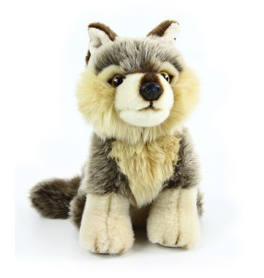 Plyšový vlk sedící, 18 cm – fotka 2