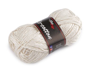 Bavlněná pletací příze Re-Cotton 50 g{% if variant.name %} – 2 (81005) režná světlá{% endif %}