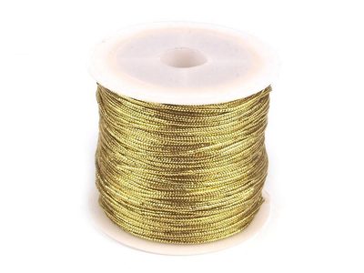 Vánoční dutinka s lurexem Ø1 mm, návin 30 m{% if variant.name %} – 3 zlatá{% endif %}