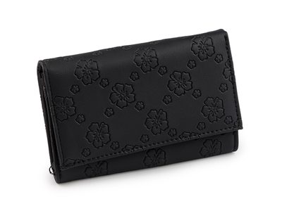 Dámská peněženka s květy 10x15 cm{% if variant.name %} – 4 černá{% endif %}