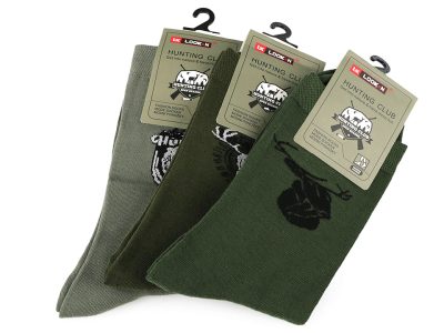 Pánské bavlněné ponožky rybářské, myslivecké 3 páry{% if variant.name %} – 8 (vel. 43-46) mix{% endif %}