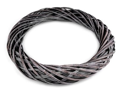 Proutěný věnec Ø34 cm - 5 šedá