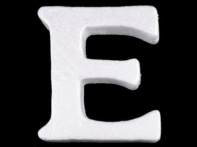 Polystyren písmena 3D abecedy{% if variant.name %} – 5 "E" bílá{% endif %}