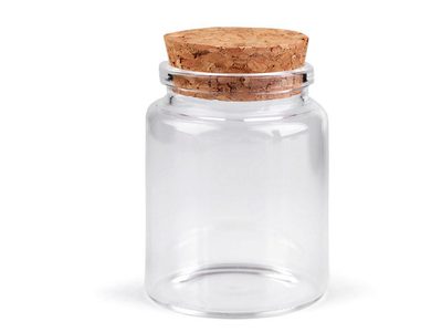 Skleněná lahvička s korkem 46x65 mm{% if product.brand.name %} – Stoklasa{% endif %}