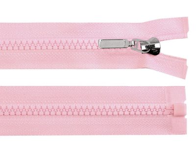 Kostěný zip No 5 délka 30 cm s ozdobným jezdcem{% if variant.name %} – 133 růžová světlá{% endif %}