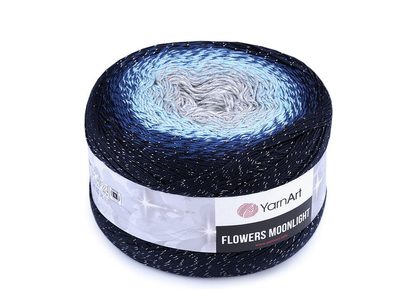 Flowers Moonlight 260 g Pletací příze{% if variant.name %} – 4 (3261) šedá sv. modrá{% endif %}