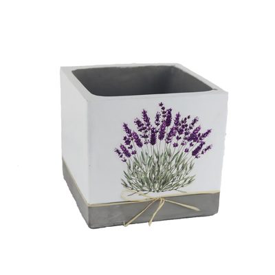 Obal na květiny hranatý levandule X5809/3 - 13,5 × 13,5 × 12,5 cm{% if product.brand.name %} – Morex{% endif %}