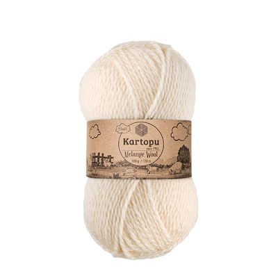Příze s vlnou Kartopu Melange wool 100 g{% if variant.name %} – K025 smetanová{% endif %}