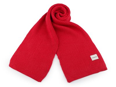 Zimní šála pletená unisex 25x160 cm{% if variant.name %} – 2 červená{% endif %}
