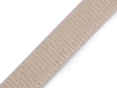Suchý zip plyš šíře 20 mm elastický metráž - 3 béžová světlá