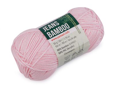 Pletací příze Jeans Bamboo 50 g - 5 (109) růžová nejsv.